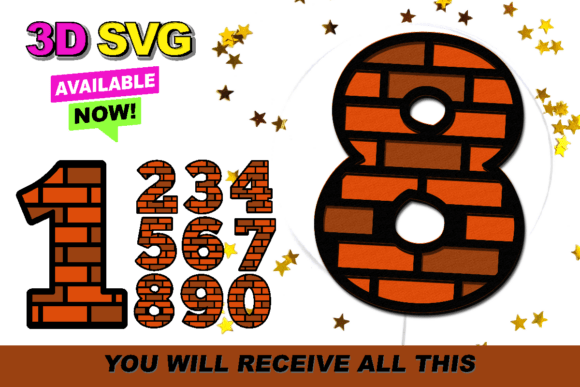 Brick Texture Numbers 3D SVG: A Bold Design Asset for Local Branding
