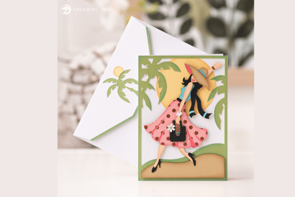 Candy Greeting Card SVG: A 3D Summer Graphic for Handmade Projects