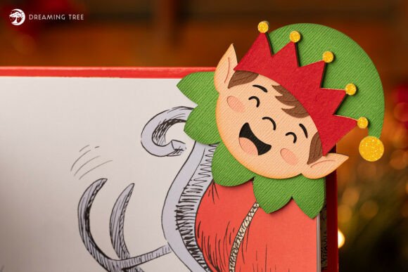 Elf Page Pal 3D SVG: A Festive Graphic Design Asset for Creative Sellers