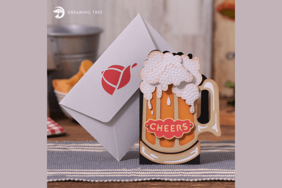 Father’s Day Cheers Card SVG: A Bold 3D Design for Festive Projects