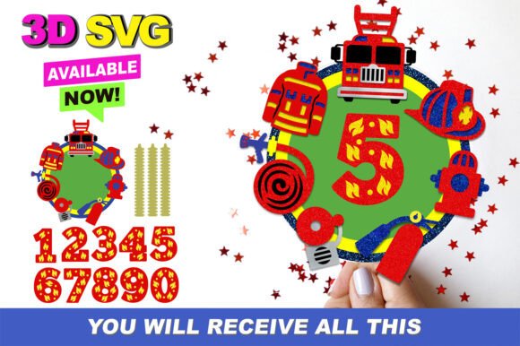 Firefighters Cake Topper 3D SVG Review