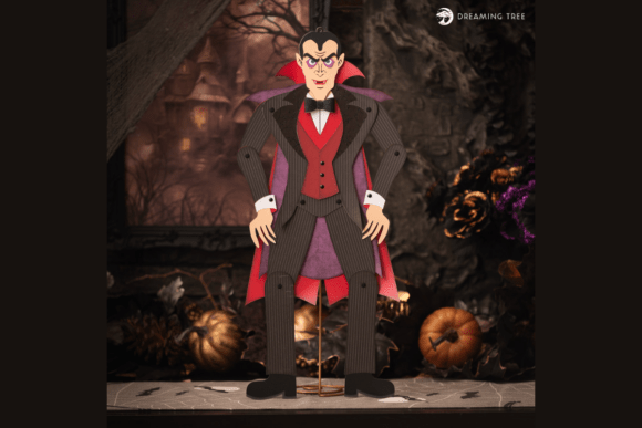 Jointed Dracula SVG: A Spooky, Stylized Embroidery Design for Real Projects