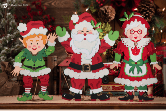 Jolly Jointed Merrymakers 3D SVG for Christmas Creations