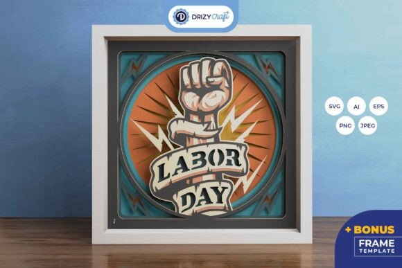 Labor Day 3D Layered Paper Cut: A Versatile SVG for Local Business Branding