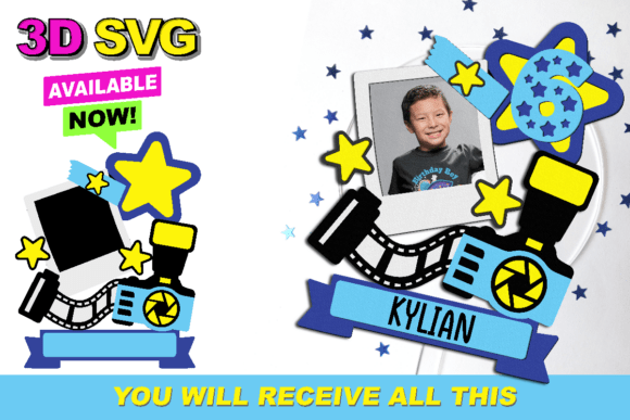 Photograph Cake Topper 3D SVG: A Design Asset for Creative Websites and Editorial Projects