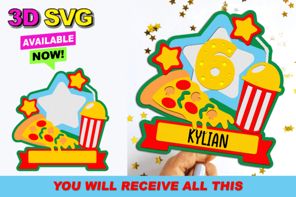 Pizza Cake Topper 3D SVG: A Graphics Asset That Elevates Crafts and Content