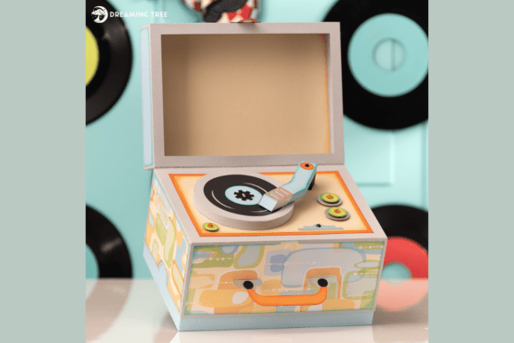 Retro Record Player Box SVG Review: Nostalgia in Every Stitch