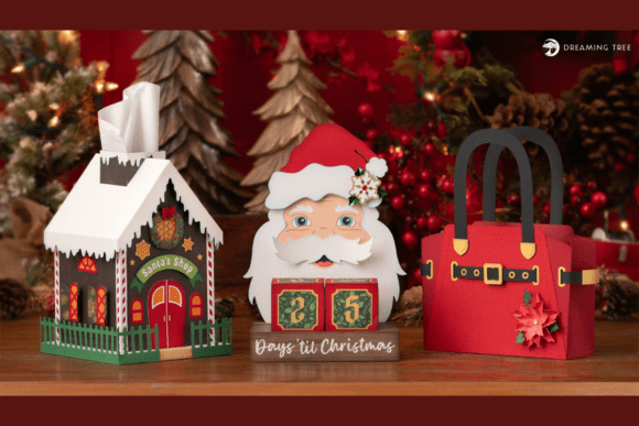 Santa’s Surprise SVG Bundle: A Festive 3D Graphic Design Asset