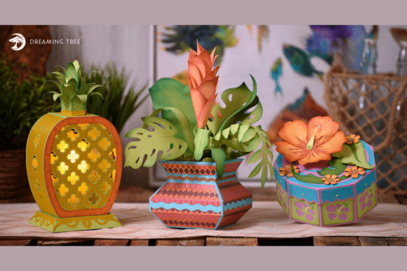 Tropical Vibes 3D SVG: A Summer Graphic Design Asset for Real Crafting