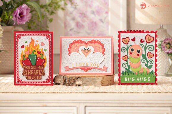 Valentine Vibes Trio SVG Bundle: A 3D Design Asset for Valentine’s Day Projects